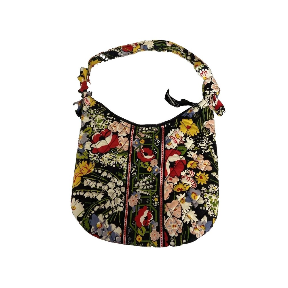 Vera Bradley Lisa B Quilted Handbag purse bag Poppy Fields 2010 retired pattern